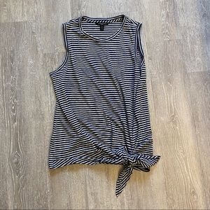 Banana Republic navy & white striped tank sz M